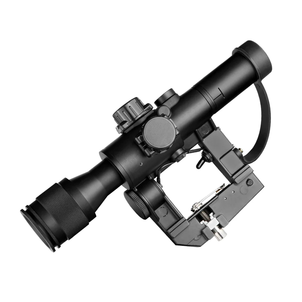 

SPINA OPTICS Tactical Red Illuminated SVD 4x24 Type Riflescope for Rifle Series AK Rifle Scope for Hunting