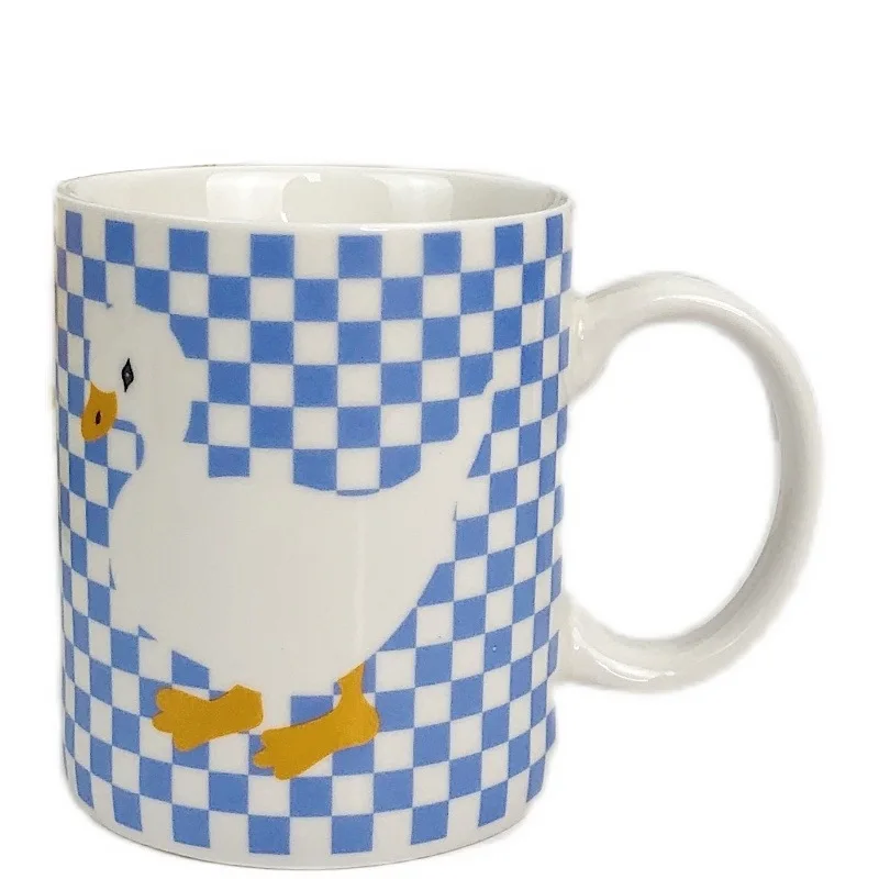 

HY OEM Korea ins cute cup mug girl coffee milk breakfast cup Nordic personality duck coffee cup