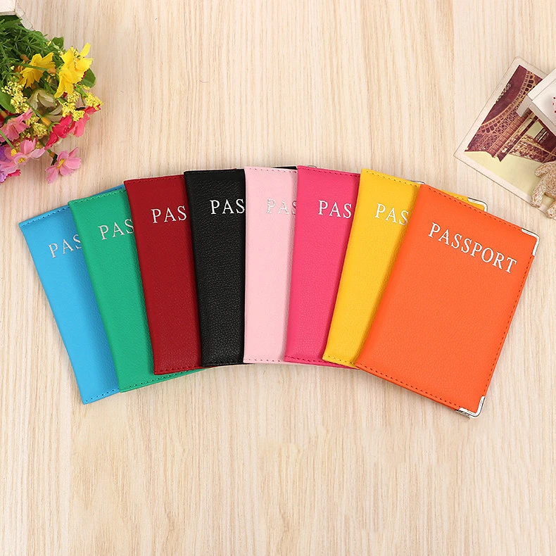 

pu leather standard size custom pvc passport holder