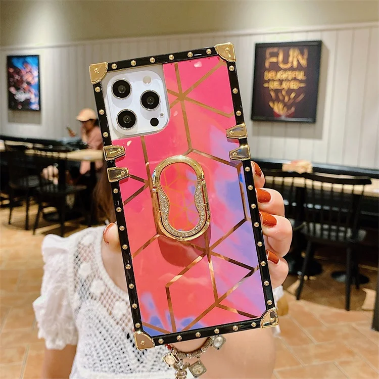 

Dropshipping Agent Luxury Fashion Brand Colorful Ring Stand Cell Mobile Phone Case For Iphone11 11pro 11promax 12 12pro, Multi-color