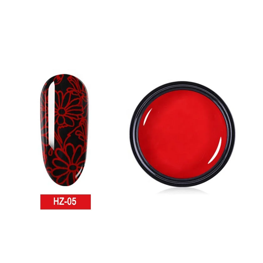 

Low MOQ pinterested hot selling fast dry uv gel print gel transparent no-toxic, 7 colors for you to choose