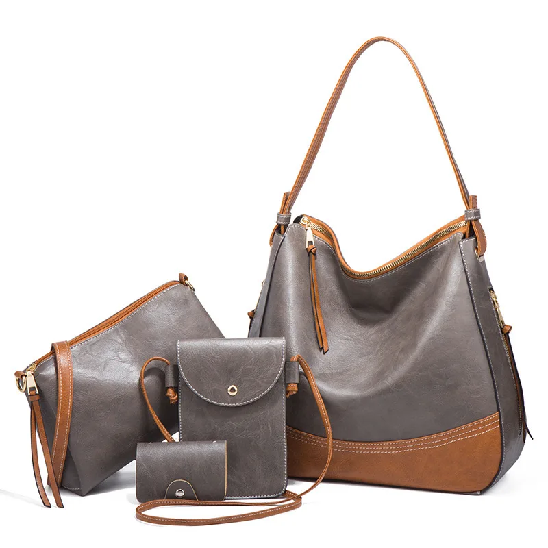 

2021 New Design women Tote Bags Black Shoulder Leather Hand Bag For Work Shopping