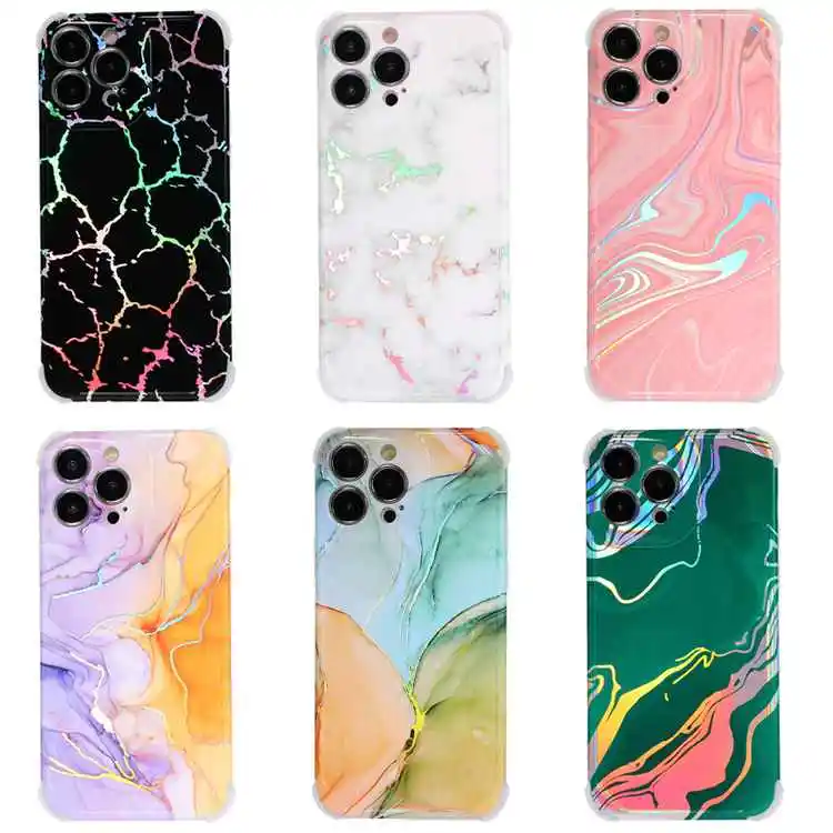 

Luxury marble laser design fashion female phone cases for iphone 13pro