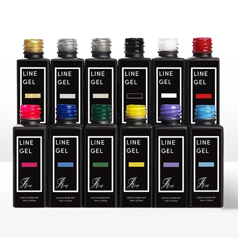 

2021 New Coming High Quality Gel Line Art Gel Polish 12 Colors Gel Nail Kit