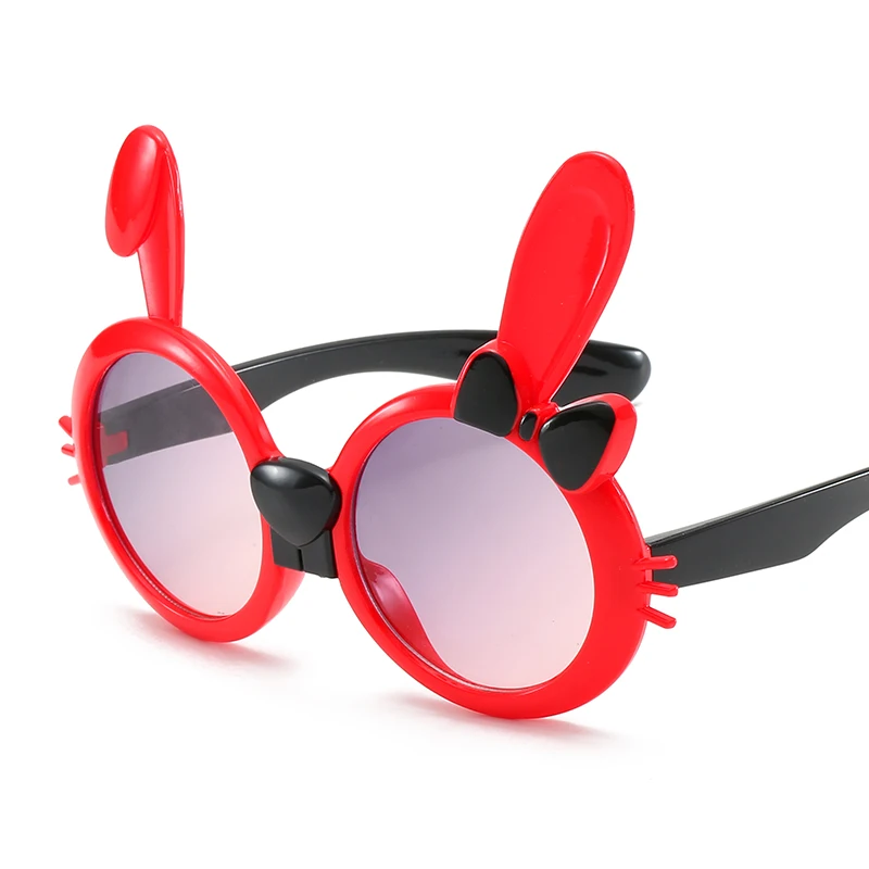 

RENNES New cheap Arrival kids sunglasses wholesale Cute cartoon bunny ear PC round frame fashion Rabbit Children UV400, Choose