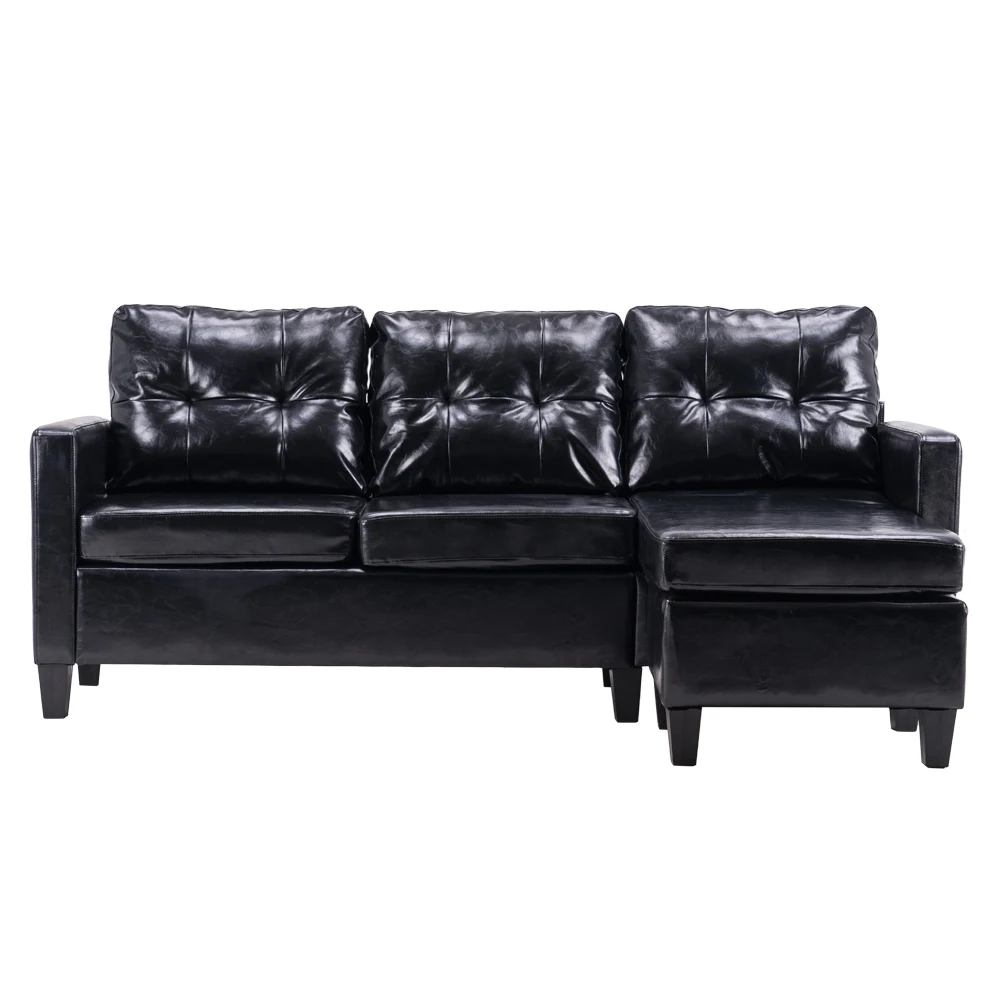 

Black PU Combination living room Sofa Furniture Set