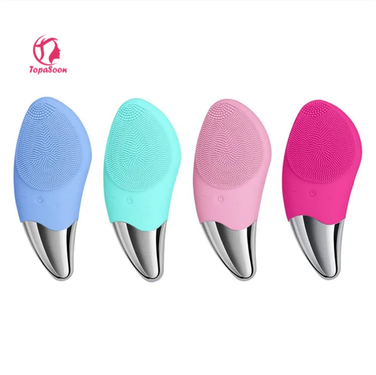 

Rechargeable Electric Cleanser Mini Sonic Machine Cleaning Device Silicone Vibration Face Wash Cleaner Facial Cleansing Brush