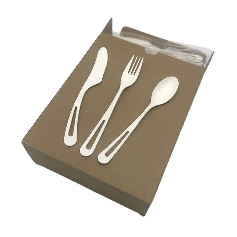 

Biodegradable Compostable 300 Pack CPLA Cutlery Set, White