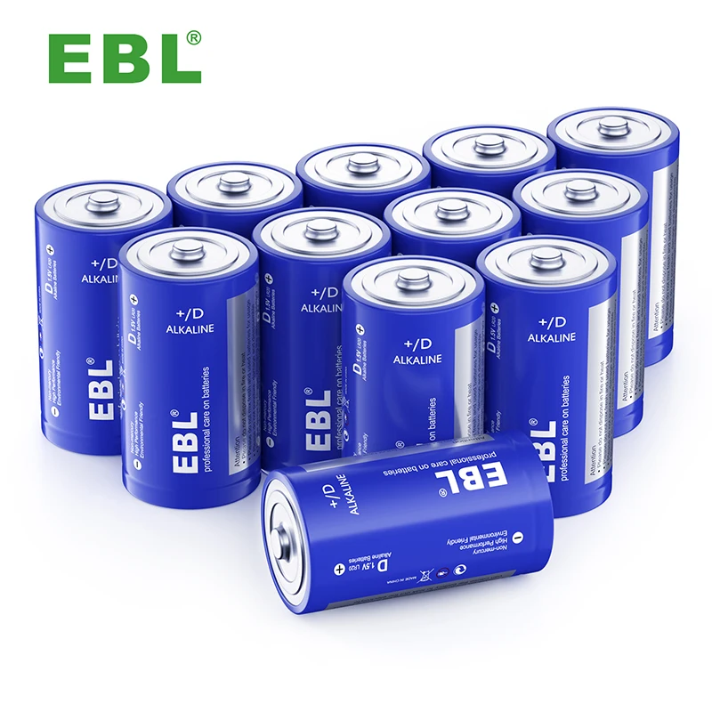 

EBL Sale Blue 1.5V D Alkaline Battery For Household Toys Remotes Flashlights Camping Lights Electronic Devices