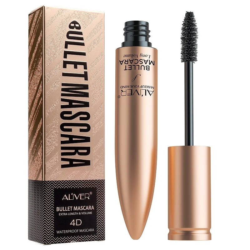 

ALIVER Hot Sale Eyelash Makeup Cosmetics Mascara 4d Fiber Waterproof Eyelash Curling Lengthening Black Mascara