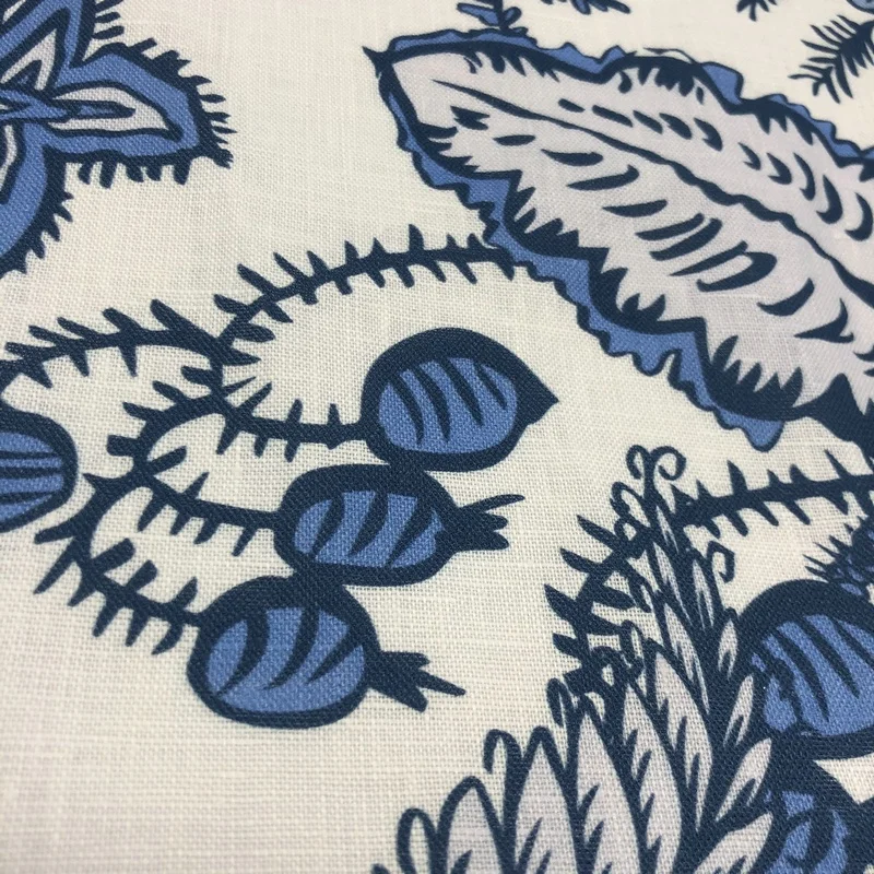 
Digital Print Custom Design 160gsm 100% Pure Linen fabric for Blouses and Shirts 