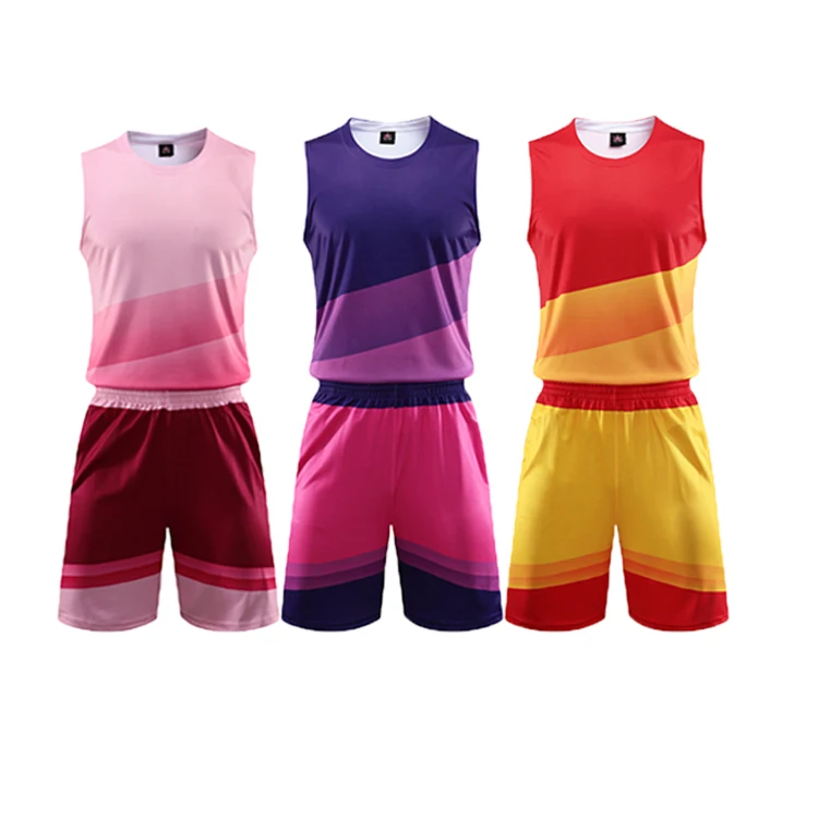 

Wholesale custom design Basketball Jersey drop shipping shorts Sublimation Reversible Basketball uniform Jersey, White, purple, green, black, blue