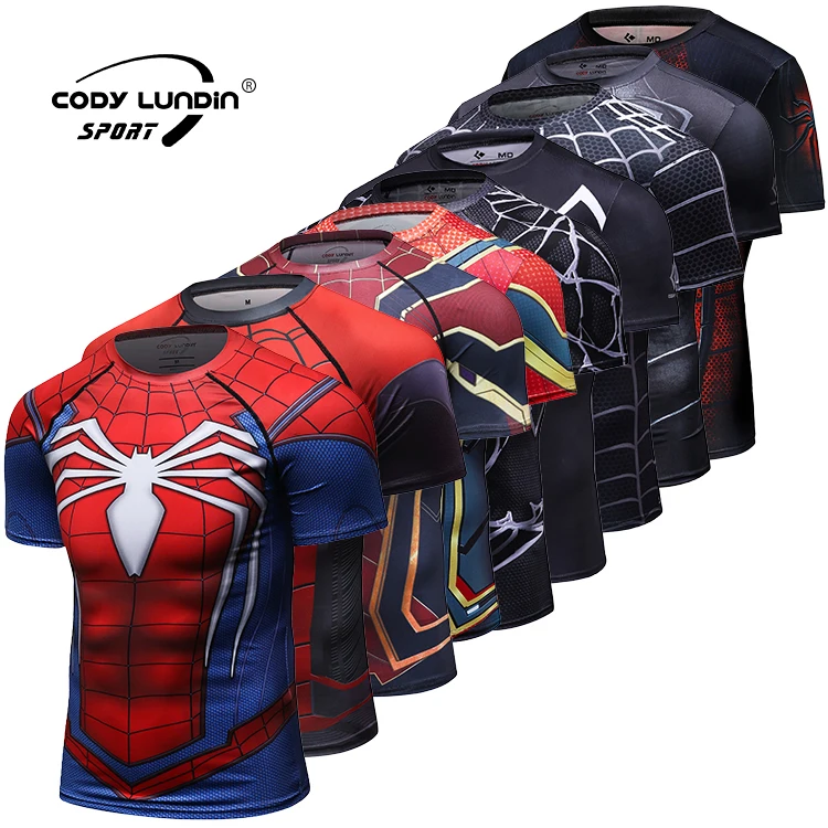 

2018 wholesale custom t-shirt compression wear t shirt fitness yoga printed cycling jersey shirts for men