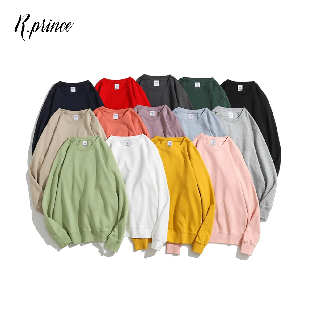 

Custom 300g Healthy Cloth Round Neck Womens Logo Black Pullover Heavyweight Long Sleeves Cotton Cropped Hoodie Woman Sweatshirt