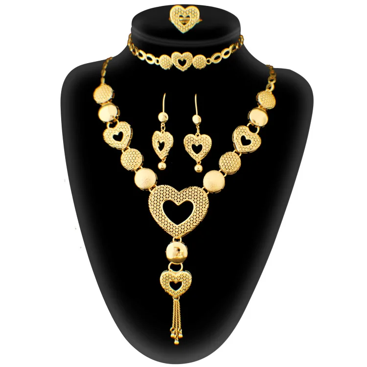 

Made In China Wedding jewelry set dubai champagne gold plated jewelry set for women