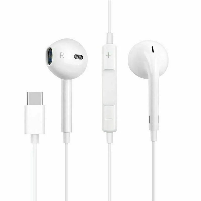 

Original Type-C Earphone Super Bass Stereo Headphone With Mic Handsfree For Huawei P10 P20 Pro Mate10, White