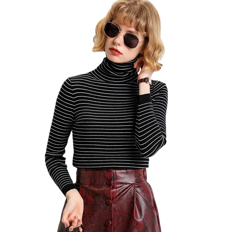 

2021 Wholesale Women sweater Long Sleeve womens winter clothing knitwear Pullover Casual turtleneck pullover women