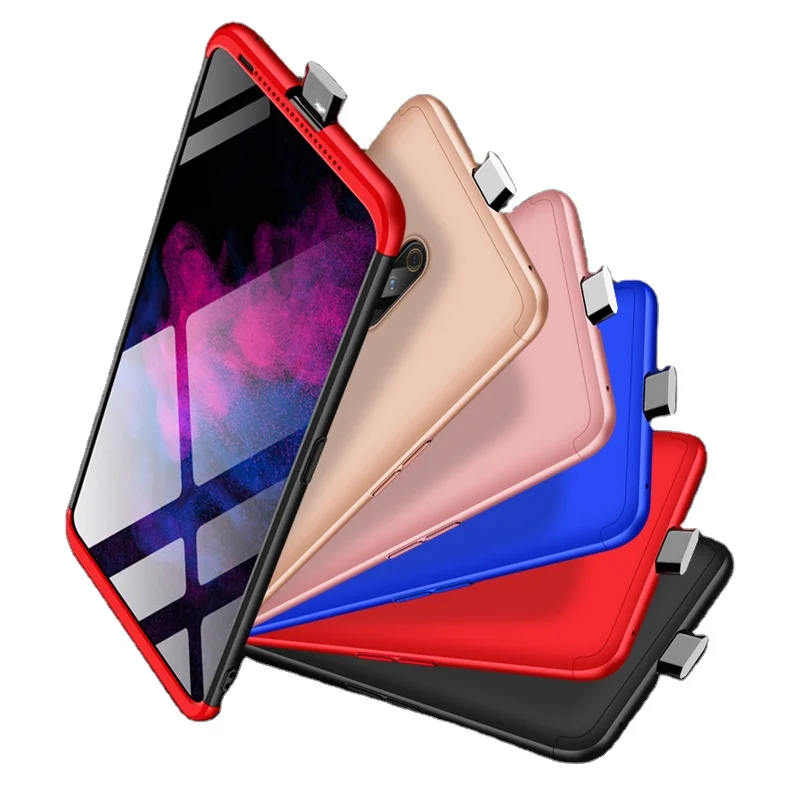 

Newest high Quality creative mobile phone case for realme x with embedded buckle, Black,red,blue,gold,red black,blue black,gold black,silver black