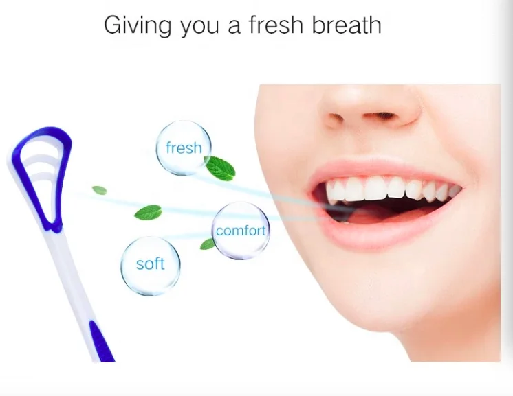 
Disposable Comfortable Massage Rubber Tongue Cleaner 