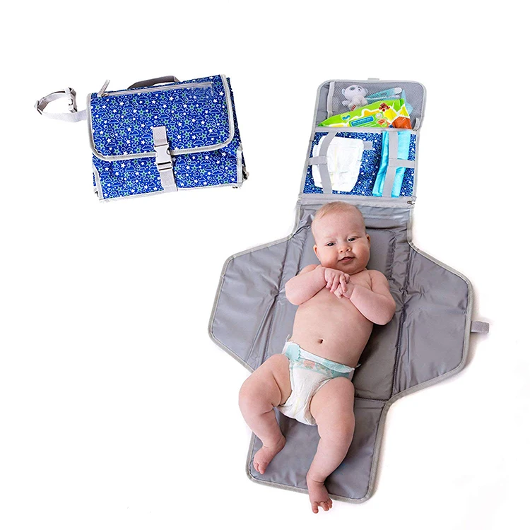 

New Waterproof Changing Pad Diaper Travel Multifunction Portable Baby Diaper Cover Mat Clean Hand Folding Diaper Bag, Strips or oem