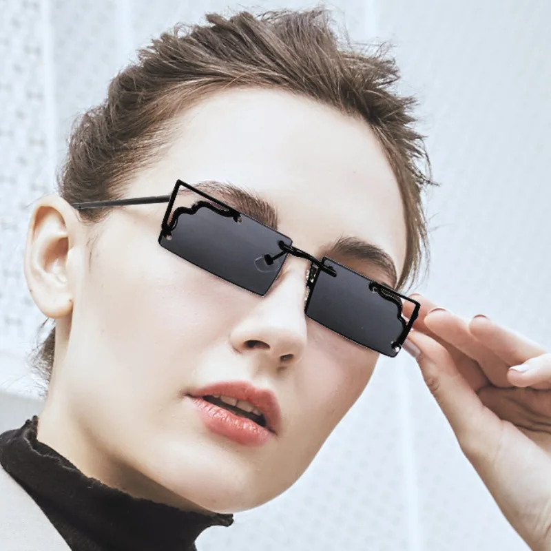 

Square Metal Frame Hollow Lens New Style Shade Sunglasses