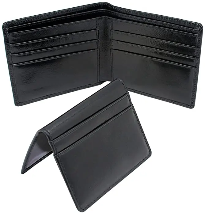 

Boshiho 2021 Hot RFID Blocking Short Wallet Genuine Leather Multiple Cards Full Grain Slim Money Clip Purse Thin Wallets, Customized