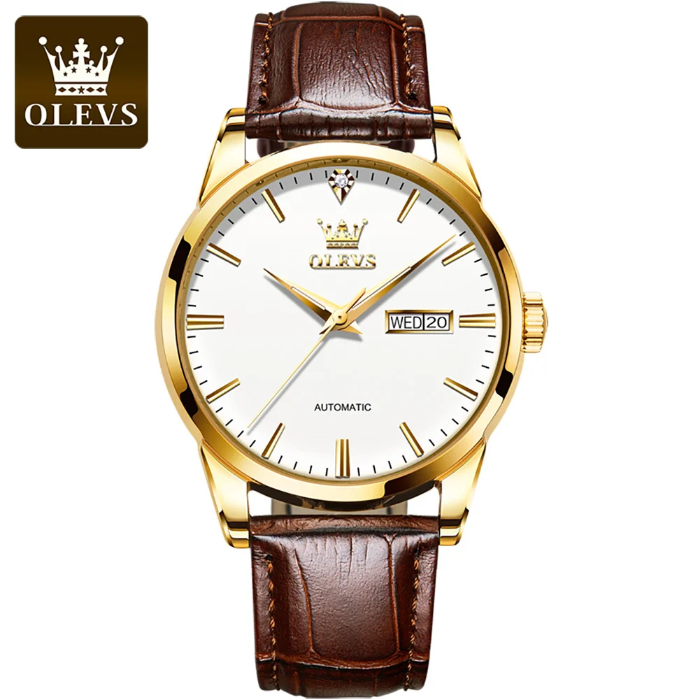 

OLEVS 6629 high-quality OEM men watches customized automatic tourbillon mens classics leather watch for men Mechanical watch
