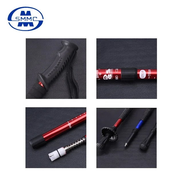 
4 Section Aluminum Hiking Trekking Pole Walking Stick 