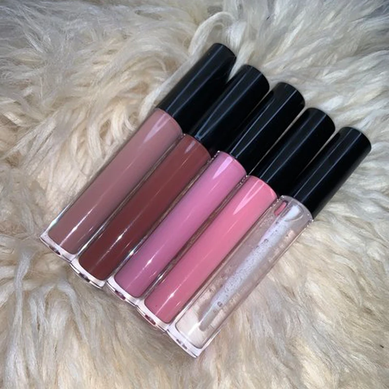 

cruelty free private label makeup nude glossy vegan clear lipgloss vendor