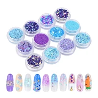 

Colorful PET sequins crystals mixed nail beauty decorative nail supplies wholesale DIY 3d nail art decoration