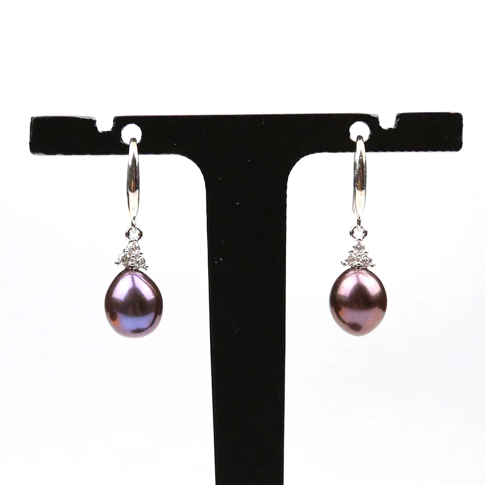 

Hot Sale Earring sterling 925 Fresh Water Pearl Drop Dangle Earring For Lady, Colors