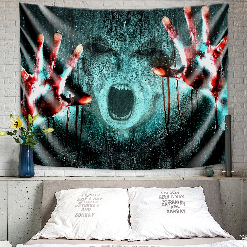 

Wholesale Price Wall Halloween Home Decor Tapestry Decorative Background Cloth Terror tapestry