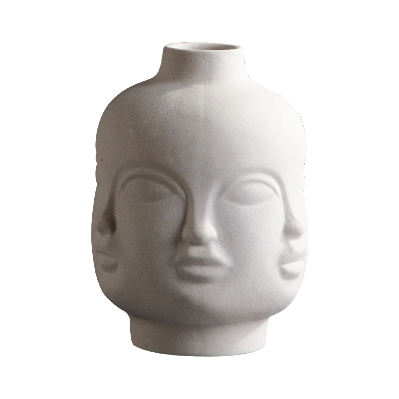 

Nordic minimalism Face Model Modern decor Ceramic art vase Ornaments Home Decoration Accessories, Picture