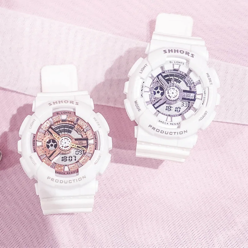 

Ins waterproof electronic sports watch Girl students pink your logo watches