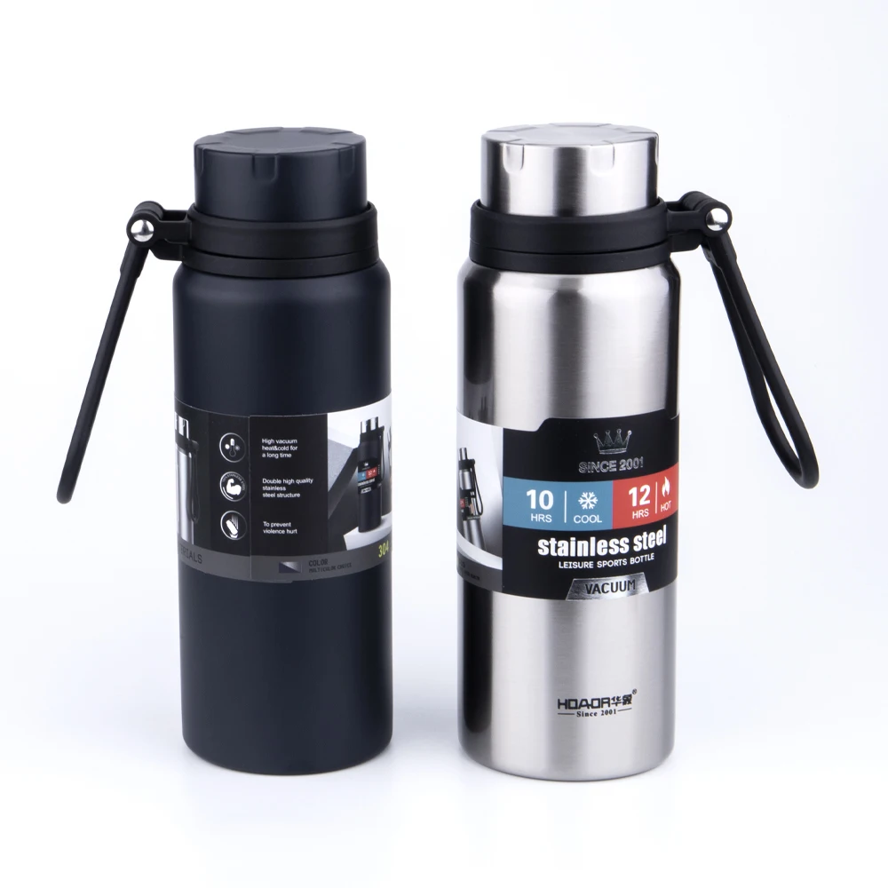 

2020 New Design Wide Mouth Portable Sports Drinking Metal Water Bottle Double wall Stainless Steel Insulated Hydro Vacuum Flask