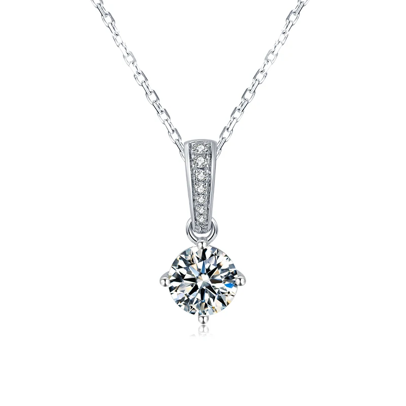 O02A White Gold Plated 925 Ste	