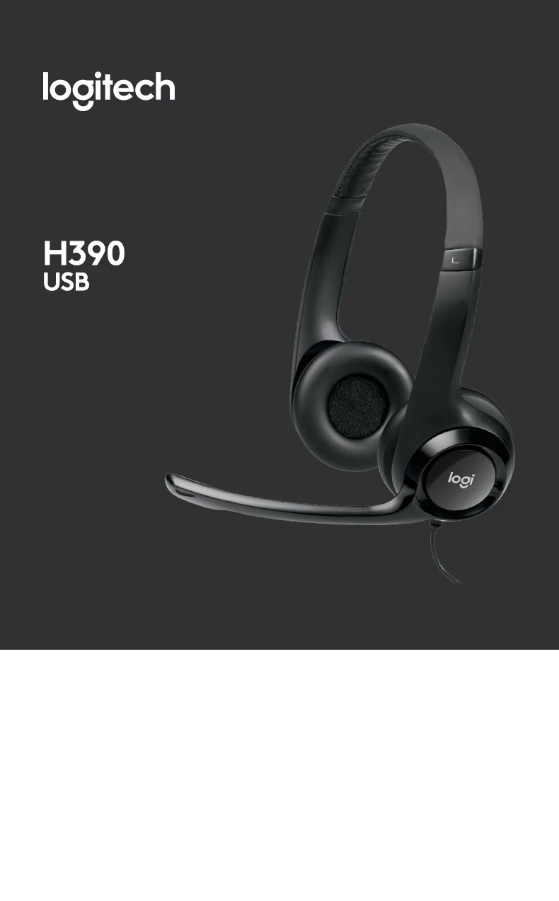h390 usb computer headset mute button