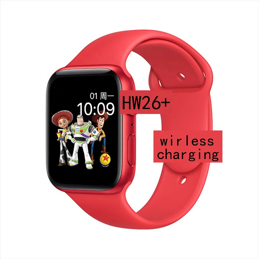 

2021 Hw26+ Smartwatch Serie 6 Bt Wireless charging Reloj heart rate blood Pressure Women watches Smart watch HW26+
