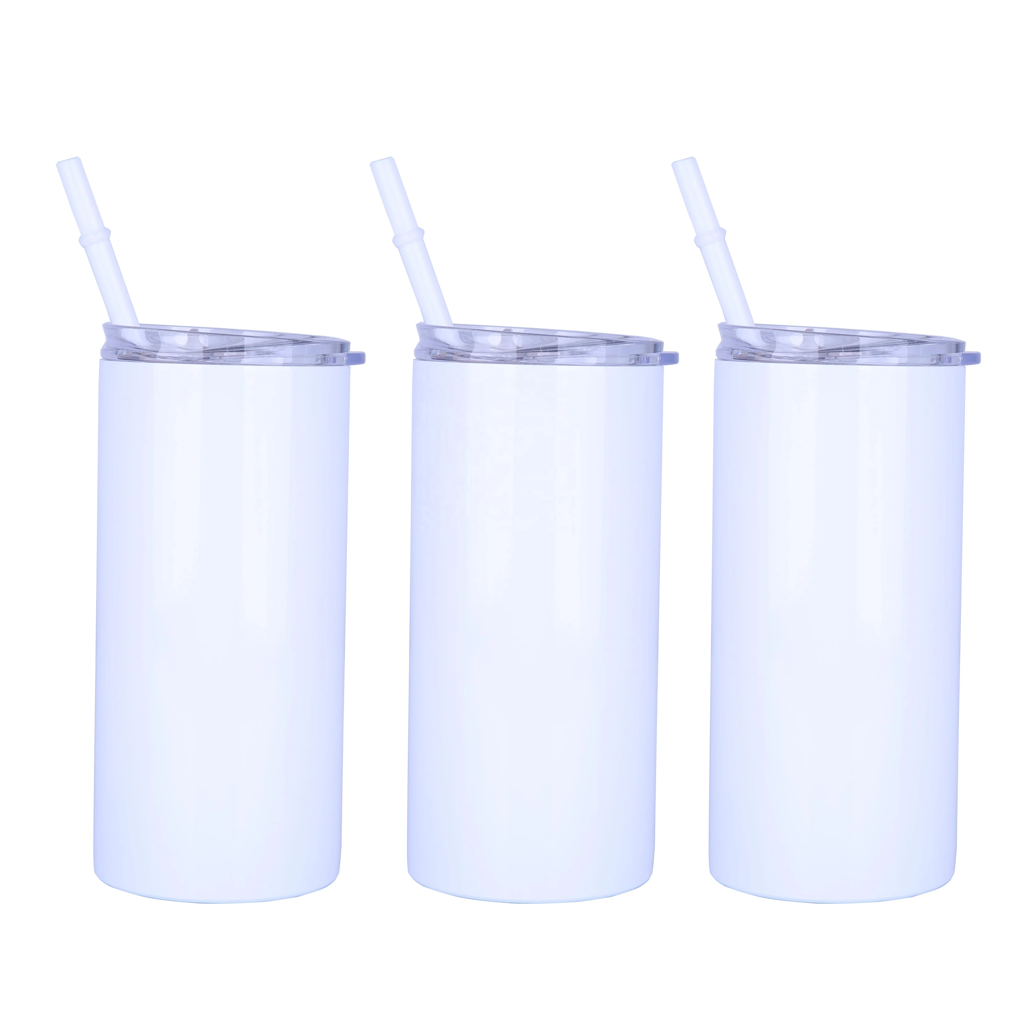 

Sublimation blanks 2021 Newest Design 16oz straight skinny Stainless Steel mini Tumbler with water proof Lids and Metal Straw, Customized color