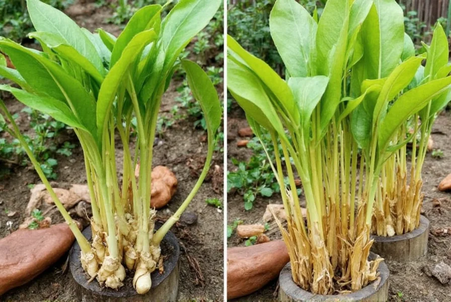 Healthy ginger rhizome with visible growth buds for planting