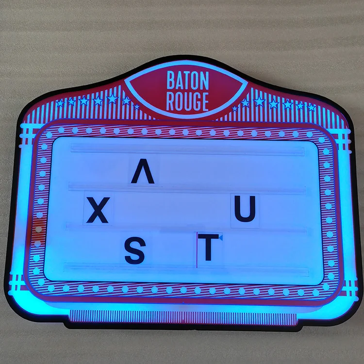 Custom Logo VIP Classic Acrylic Message Board Letters Glorifier Club Sign Service LED Rechargeable Battery Diwali Ramadan Night