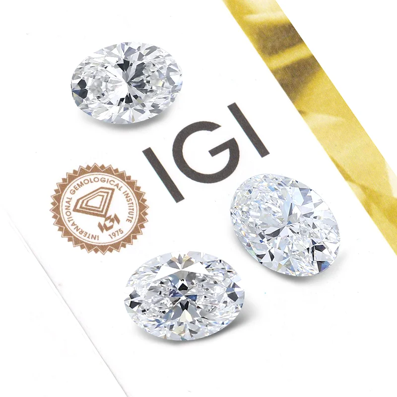 

starsgem lab grown cvd hpht loose diamond fancy shape oval lab diamond with international IGI certificate
