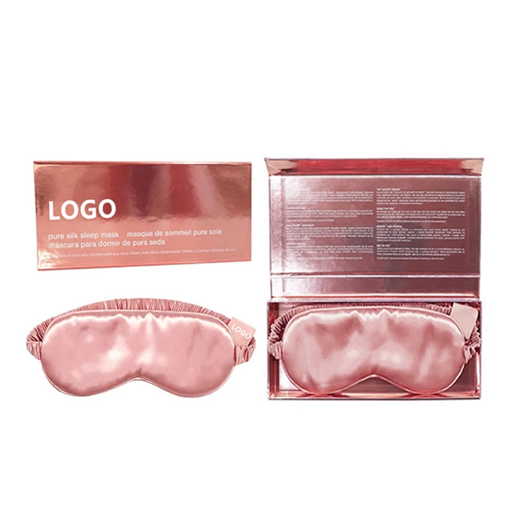 

Wholesale Sleep mask Natural 100% mulberry pure Silk 6a 22mm Eye Mask for skin care gift set Custom with print Private Label