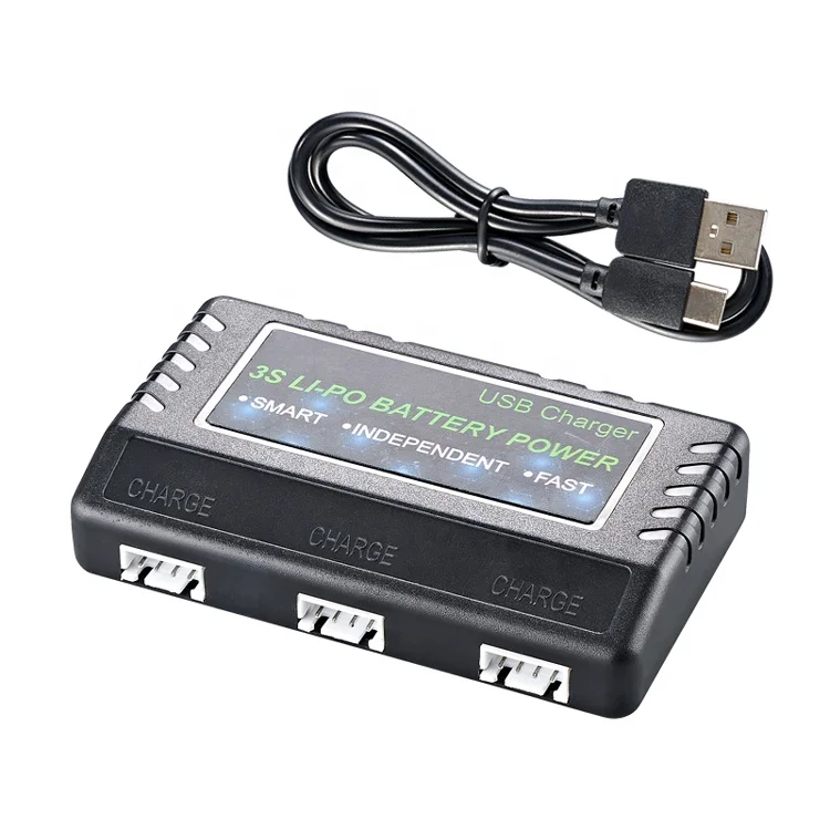 

3S Lithium Battery Charger 3 Slots 2021 New product 11.1V USB Charger Adapter