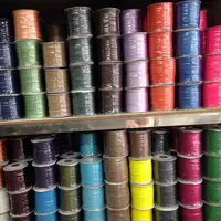 

5 roll/lot 0.5/0.8/1.0/1.5/2.0/2.5mm 6 Color Waxed Cotton Cord Waxed Thread Cord String Strap Necklace Rope For Jewelry Making