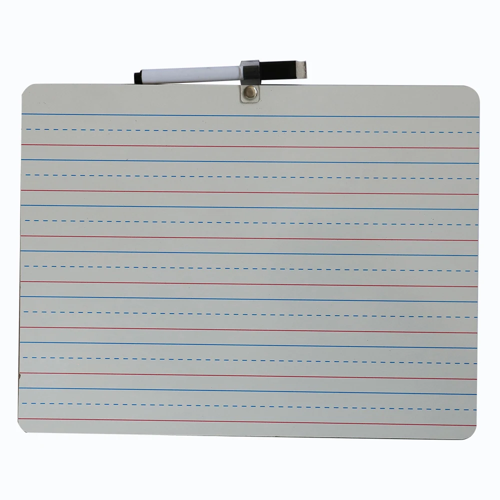 
portable home school dry erase ruled lap board kids white board double sided 9x12 inch 
