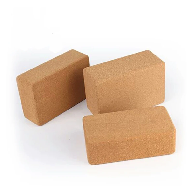 

Real Customized Logo Eco-friendly Yoga Brick Natural Cork Yoga Block, Wood natural