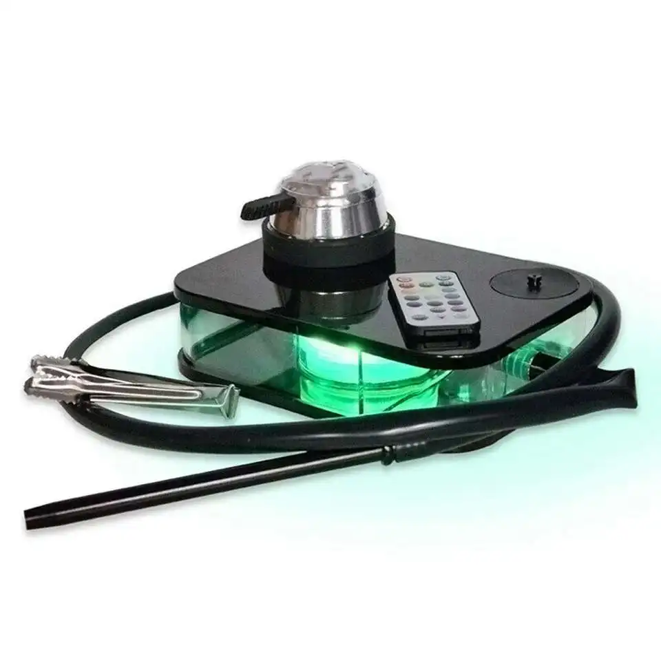 

Wholesale Custom Colored Smoke Hookah Box Portable Acrylic Shisha With Led Light, Red black blue purple pink