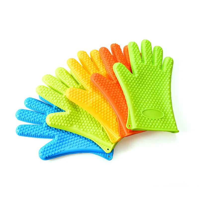 

Royalunion The Gloves Kitchen Silicone, Silicone Kitchen Glove Logo Food Grade RUJ05075, Grey black brown red green