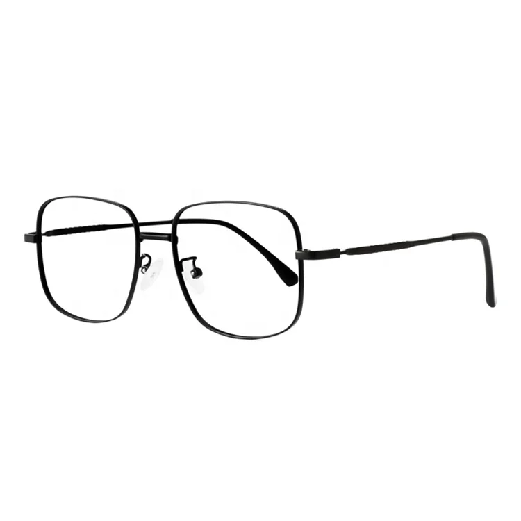 

Latest Design Custom Logo Fashion Square Metal Stainless Steel Optical Eyeglasses Frame